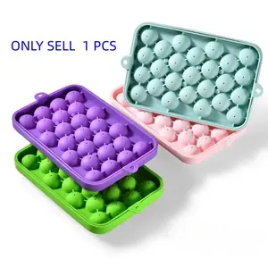 Silicone 25-cavity ice ball mold, soft, durable, and easy to demold, suitable for whiskey, beer, and beverages, meeting ice needs for home, restaurant, and other scenarios, Ice Ball Trays