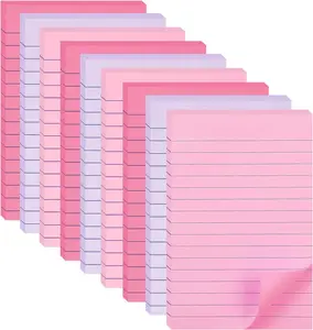9 Pack Lined Sticky Notes 4X6 in Post Sticky Notes with Lines, Large Ruled Post Sticky Memo Pads 35 Sheets/pad