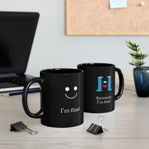 Funny Face Laugh and Cry Face Coffee Mug 11oz & 15oz Glossy Ceramic Microwave Dishwasher Safe Unique Kitchen Gift for Birthdays Holidays