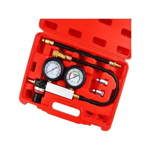 Cylinder Leak Down Tester Kit,Engine Compression Diagnosis Tool With Dual Pressure Gauges,Leakage Test Set For Gasoline Engines, Ideal For Cars And Trucks