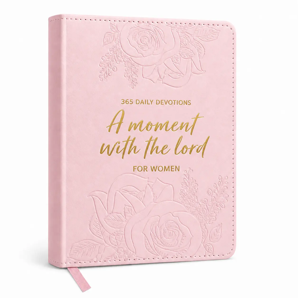 A Moment With The Lord for Women, 365-Day Women’s Study Bible, Full Color Embossed Faux Leather Hardcover, Daily Devotional Prayer Journal, Bible Study Book, Christian Gift for Her,Inspirational Bible Verse