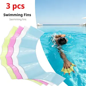 3pcs Silicone Frog-Shaped Swimming Finger Pads, Diving Training Hand Paddles, Water Sports Diving Aids