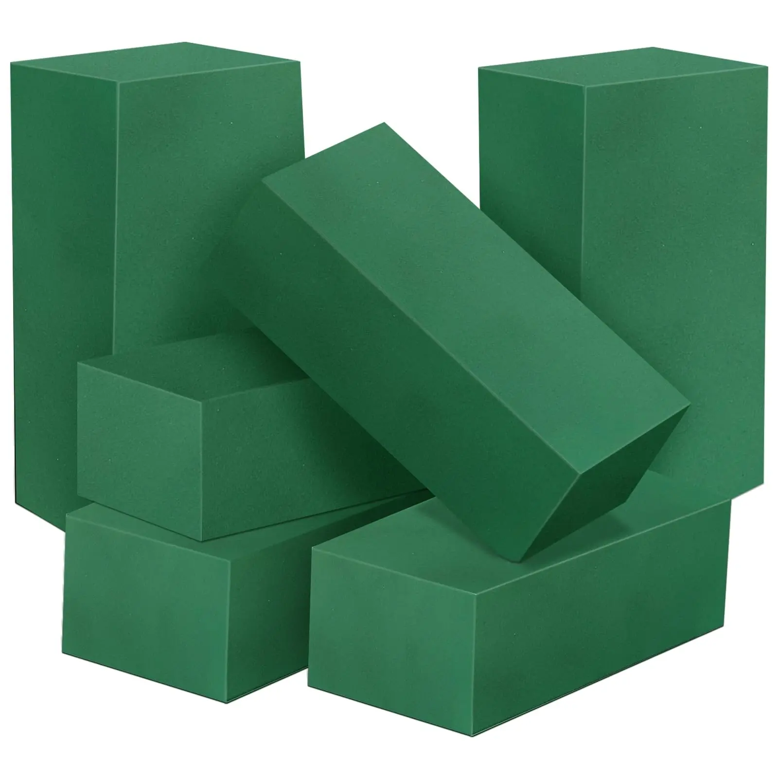 Florist Foam Blocks (6 Pcs), Water-Absorbent Dual-Use Wet-Dry Green Bricks, 5.5in x 3.1in x 1.7in Small Size, for Wedding & Home Decor (For Florists)