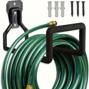 Garden Hose Holder, Wall Mounted Garden Hose Storage Rack with Screws, Hose Organizer, Durable Garden Accessory for Outdoor Garden and Garage