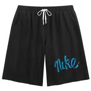 American street style drawstring shorts with unique letter print