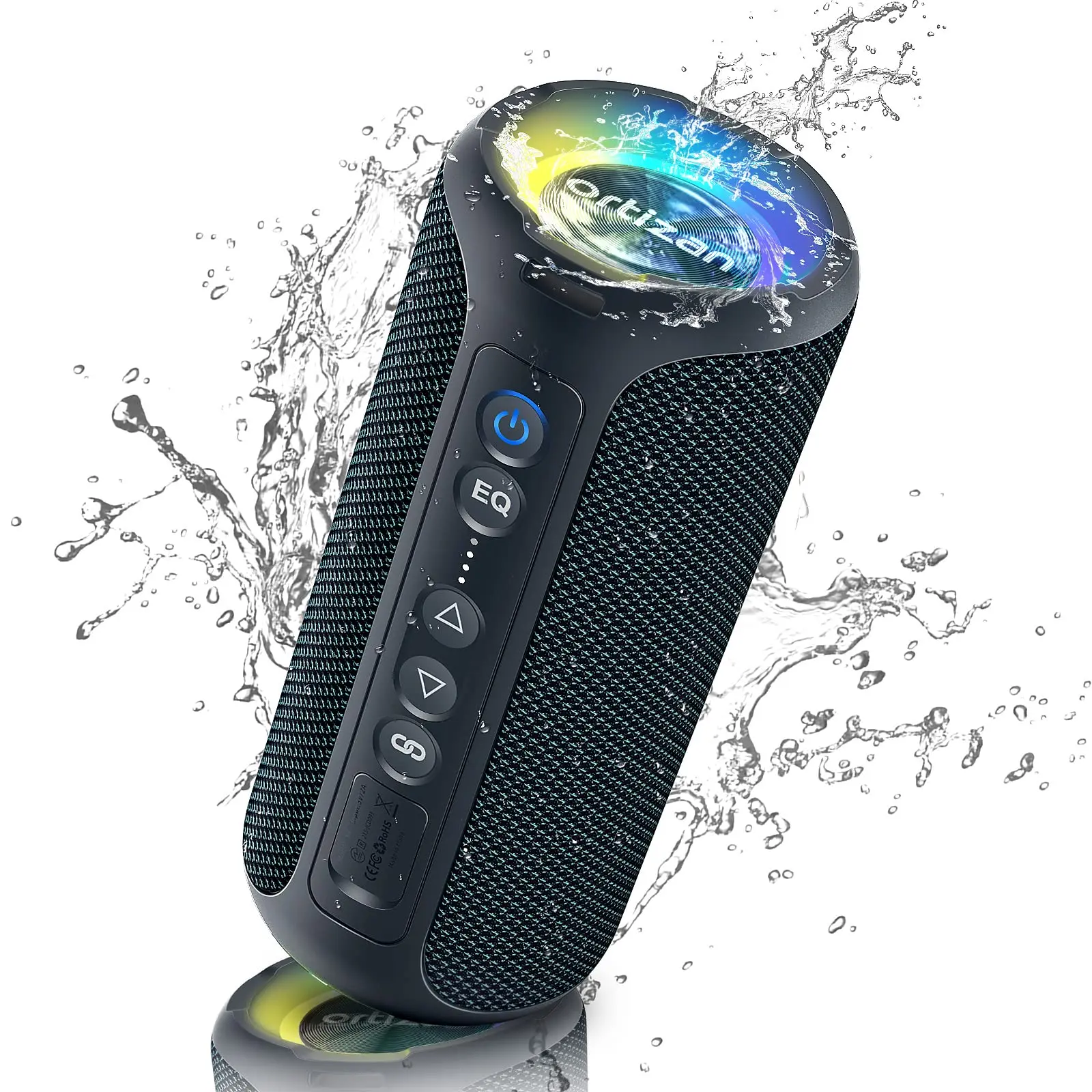 Ortizan 40W Portable Wireless Bluetooth Speaker, Deep Bass Stereo Sound, IPX7 Waterproof, 30 Hours Playtime, TWS Dual Speaker Pairing for Outdoor Shower Camping