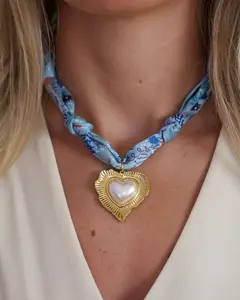 Caroline Heart Scarf Necklace