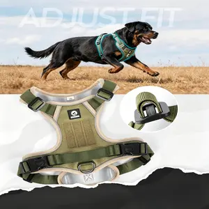 Dog Chest Harness Outdoor Multi-Functional Tactical Vest for Large Dogs, Dog Leash, Comfortable and Durable Pet Gear