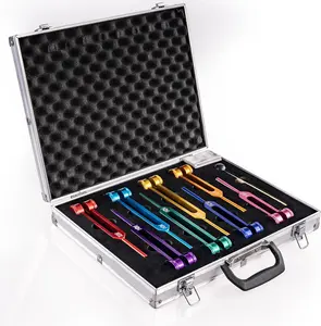 Chakra Tuning Forks Set, 7 Chakra and 1 Soul Purpose Weighted Tuning Forks Set for , Sound , Chakra Tuning Fork Set with Tuning Fork Activator and Exquisite  Box