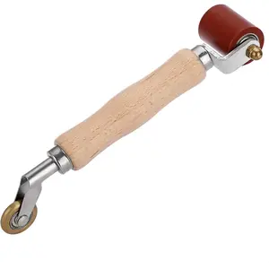 2 in 1 Welding Handheld Roller, 40mm Silicone Seam Roller and 6mm Interal Corner Brass Penny Roller for PVC/TPO/EPDM Ply Roofing Tape, Sound Deadening, Banner, Wallpaper