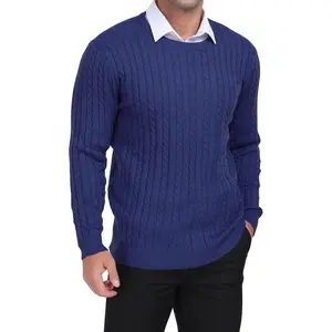 Men's Cable Knit Tight Sweaters Christmas Slim Fit Soft Pullover Twist Textured Sweatshirt Knitted Cardigans Long Sleeve Casual Knitwear