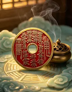Taoist Bagua Energy Coin - Yin-Yang Protection Amulet
