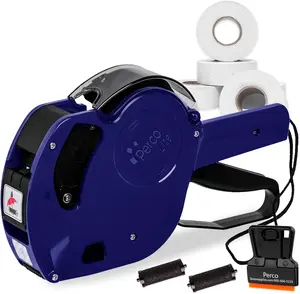 Perco Lite 1 Line Dater Gun Kit - 5,000 Blank White Labels, 2 Ink Rollers, 1 Ink Roll & Labels Pre-Loaded for Efficient Date Coding