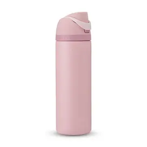 [PRE ORDER_SHIPPING 15–20 DAYS] Owala FreeSip Rose Quartz Stainless Steel Bottle – 24oz/32oz Insulated, Cute Leak-Proof Water Bottle for Women & Girls, Perfect for School, Work, Gym & Outdoor Activities