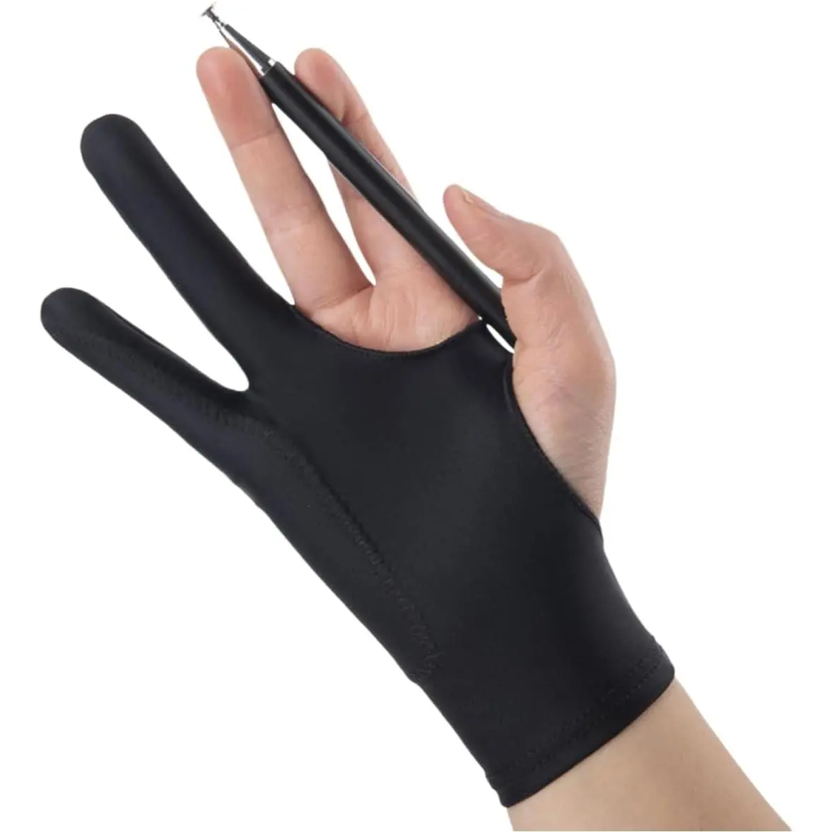 1 count Drawing Glove Fits Left and Right Hand for Digital Drawing Tablet, iPad, Paper Sketching