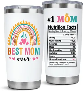 Best Mom Ever Tumbler, Birthday Gifts for Mom From Daughter Son, Christmas Mother's Day Gift for Women Wife, New Mother, Bonus Mama, Coffee Cup for Outdoor Travel Sport Office, Gift for Birthday Mother’s Day