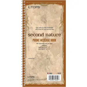 Phone Message Pad Call Book, Carbonless Paper 2 Part, 2 3/4 x 5, 400 Forms - 74620, White