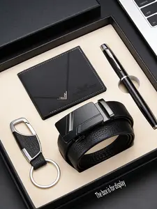 Men's Compact Size Wallet Set, Business Fashion Wallet, Retro Business Style Generous Card Capacity Contemporary Design Suitable for Work and Everyday Use Ideal Gift for Father, Boyfriend or Yourself Perfect for Birthdays, Anniversaries, Father's Day