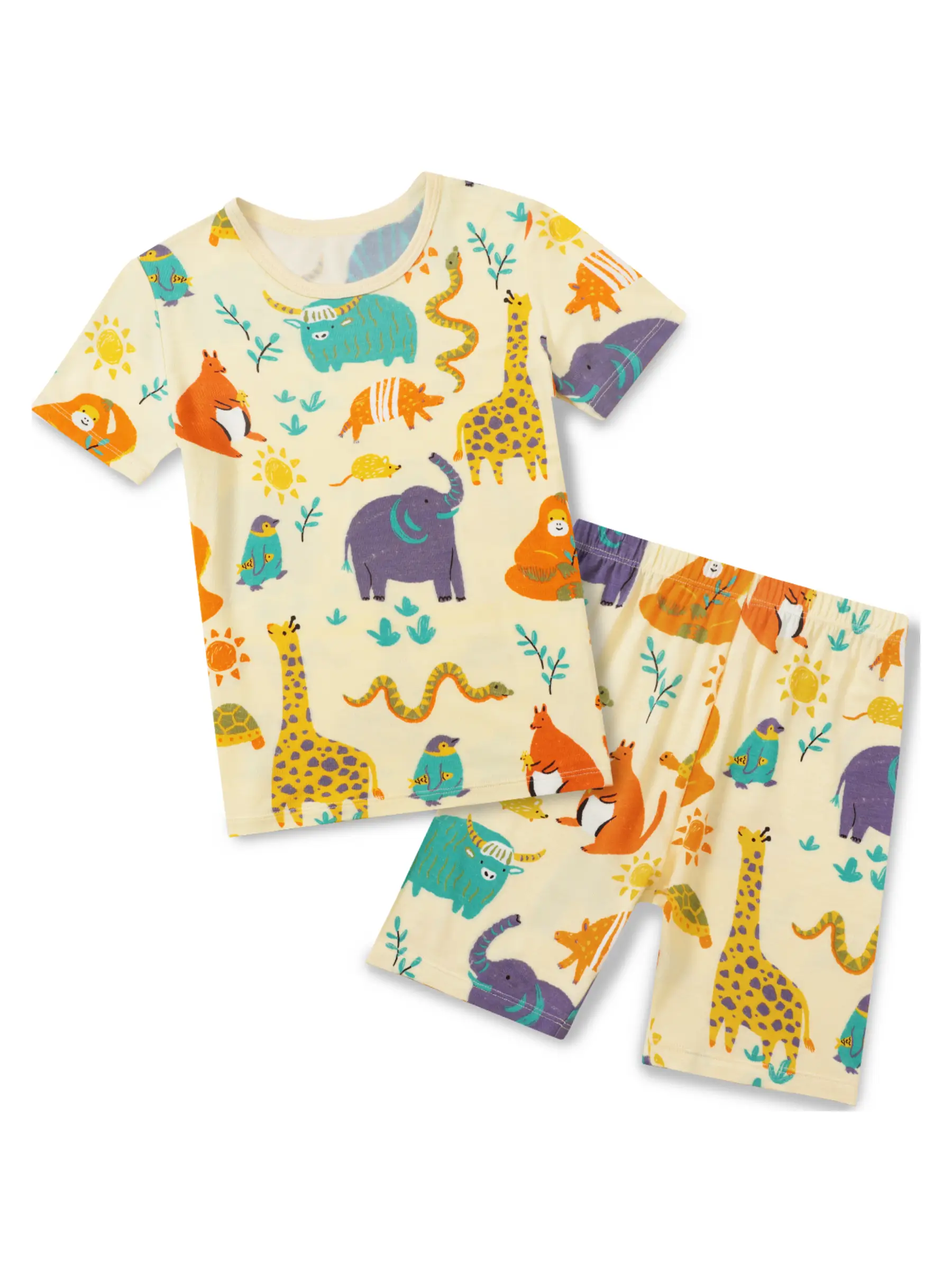 babee Reshinee Soft & Cozy Bamboo Pjs for Toddler Boys Play – Temp-Sensing Keeps Kids Cool in Summer, Tagless for Ultimate Comfort, 2pcs Jammie 12M-8Y