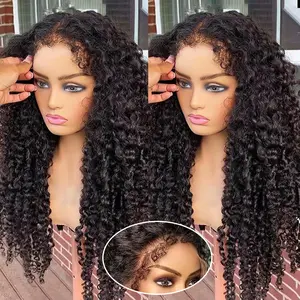 Afro Kinky Curly Wig With 4C Edges Lace Front Wigs For Women Pre Plucked Brazilian 13x6 HD Lace Frontal Wig Human Hair Baby Hair 200% 250% Density