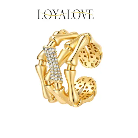 Loyalove  Gold Ring For Women Non Tarnish, Open-Face Cubic Zirconiaa Rings with Elegant Hypoallergenic Jewelry for Women Trendy Fashion Jewelry Daily Wear For Women Fashion Items Holiday Gifts