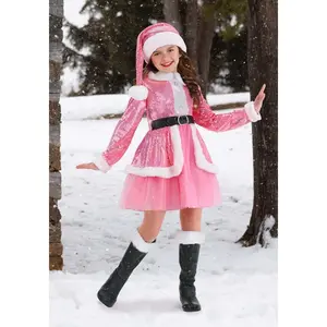 Girl's Pink Santa Claus Costume