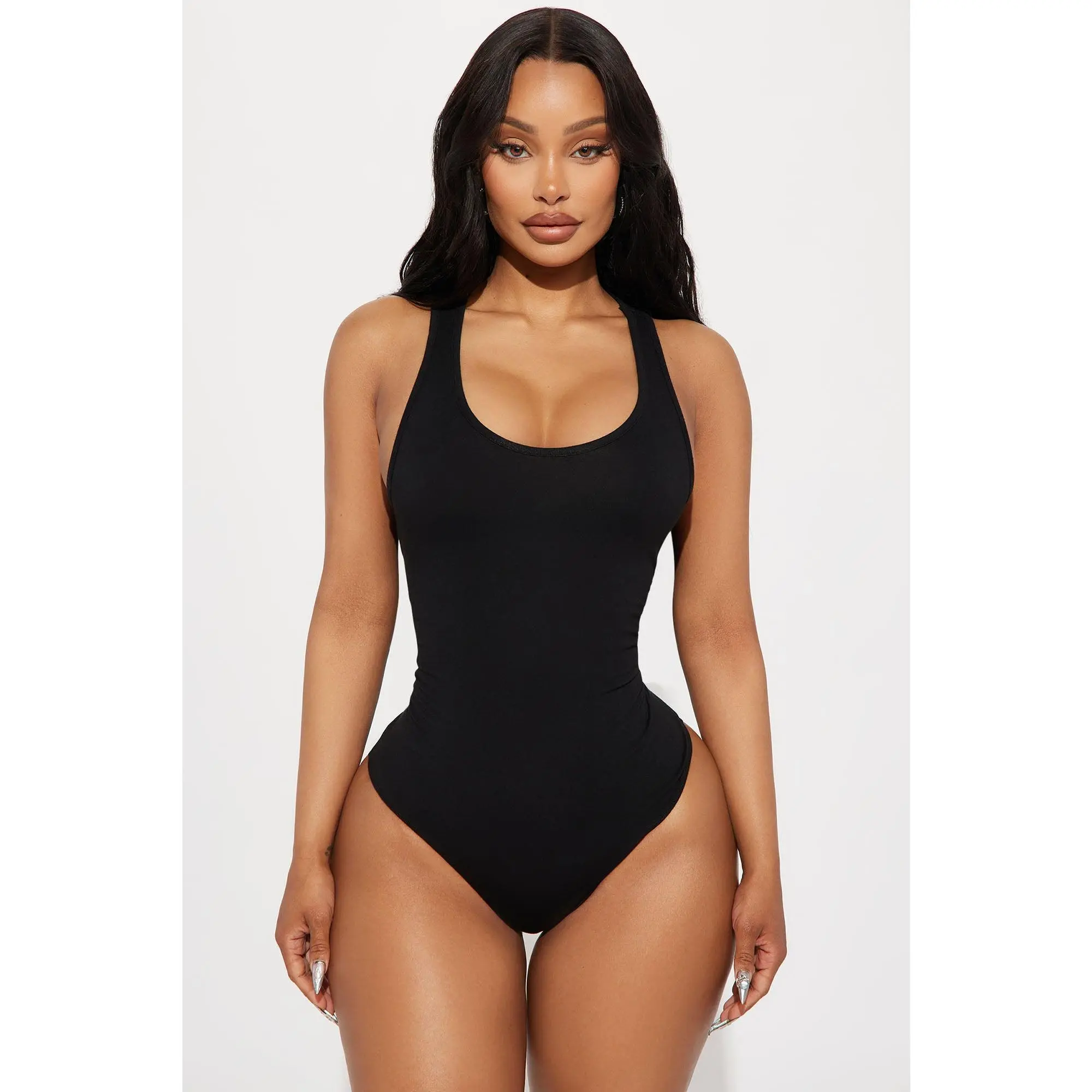 Kourt Racerback Bodysuit - Black