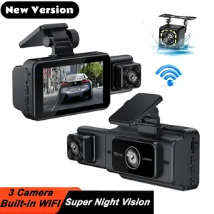 3 Channel 1080P Car DVR WIFI Dash Cam for Cars Video Recorder Rear View Camera for Vehicle Black Box Night Vision Car Assecories