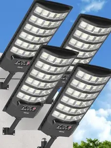 Upgraded  Solar Street Lights Outdoor,5AH High Power Solar Security Parking Lot Lights Dusk to Dawn with Motion Sensor Light 5 Modes,7000k Daylight with Remote Control for Wall,Backyard,Outside