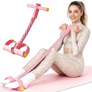 Multifunction Pedal Resistance Trainer with 6 Tubes – Stronger Resistance for Effective Training, Portable Foot Pedal Exerciser for Full-Body Home Workout, Stretching & Fitness Training