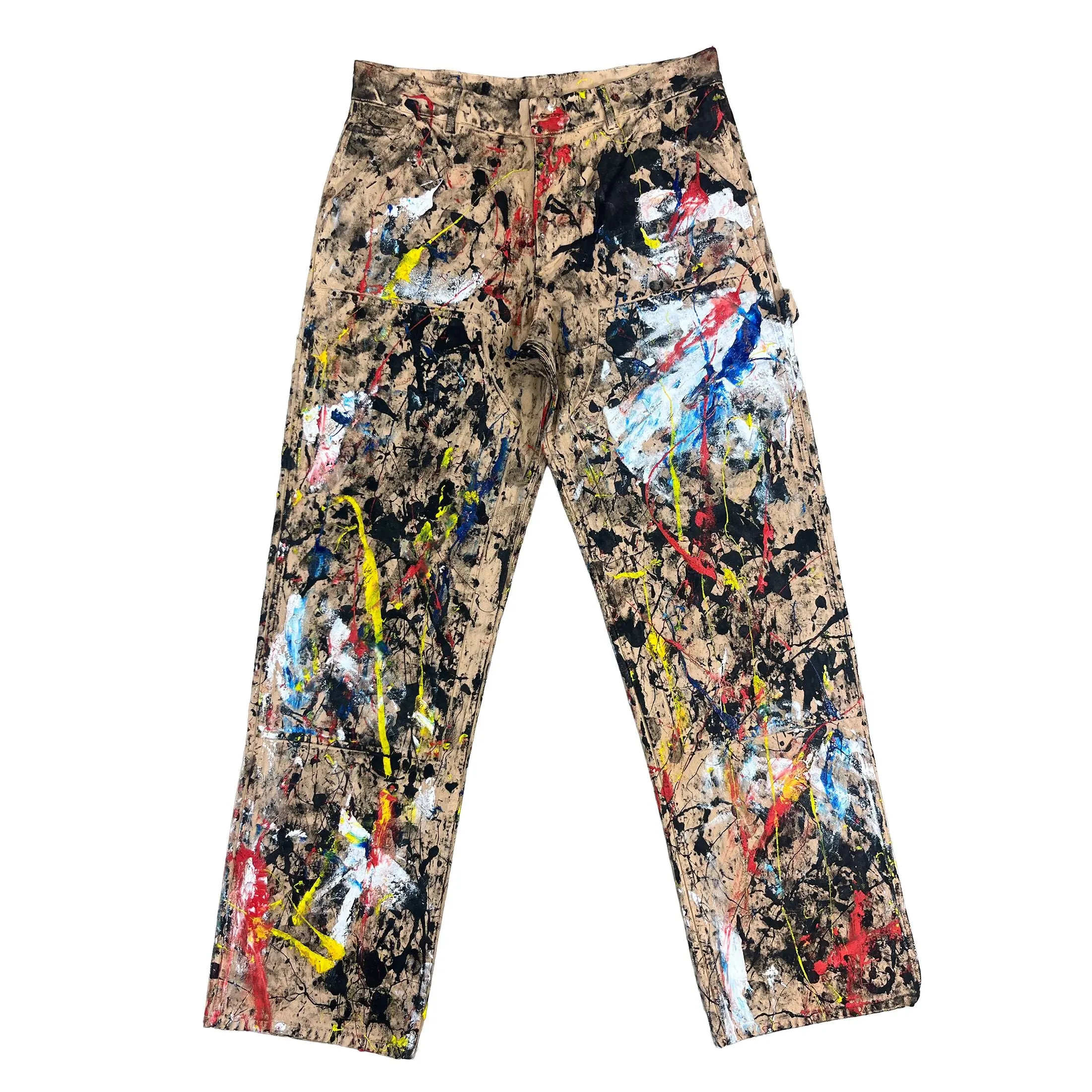 Hand Painted Canvas Double Knee Pants
