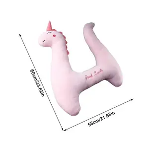Pink Unicon H-Shape Car Travel Neck Pillow for Kids And Adults Head Support Cushion Child Seat Safety Women's Neck Pillow