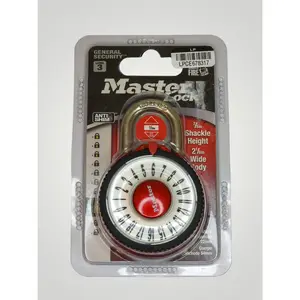 Master Lock 1588D Combination Padlock, Red