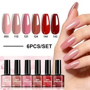 6pcs Gel Polish Set 6 Vibrant Colors UV Gel Nail Polish Red Blue Green Hema TMPTA TPO 3-free All Seasons NailGel for Christmas Gift Women Girls