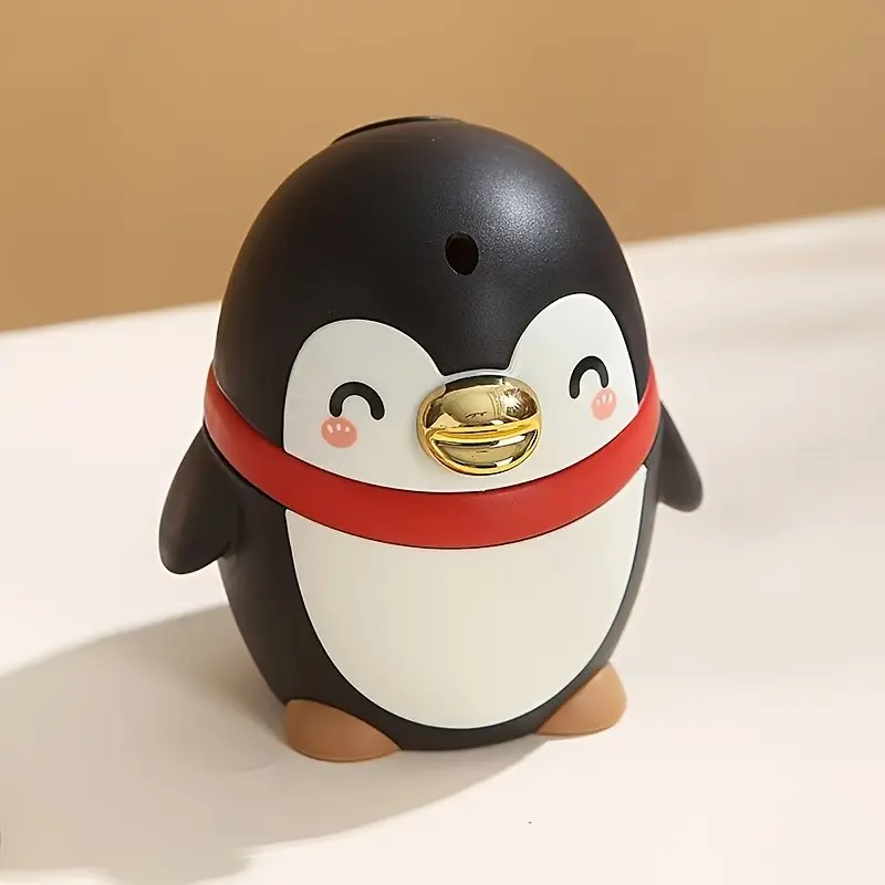 Automatic Toothpick Dispenser, Cute Penguin Design, Portable Plastic Box, Ideal for Adults, Perfect Gift for Holidays, Travel Friendly