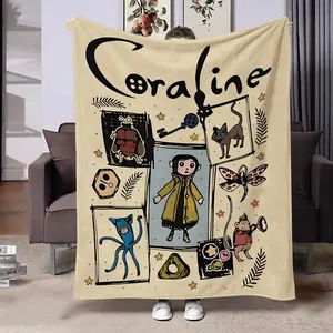 Flannel Print Throw Blanket Super Soft Cozy Nap Blanket for Bed Sofa Travel Machine Washable Perfect Holiday Gift