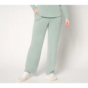 AnyBody Regular Plush Knit Tulip Hem Pants with Pockets