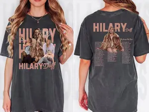 Comfort Colors Hilary Duff Lucky Me Tour 2026 Shirt, Vintage Hilary Duff Bootleg Tour Dates Back Print Tee, 2000s Pop Artist Concert Merch