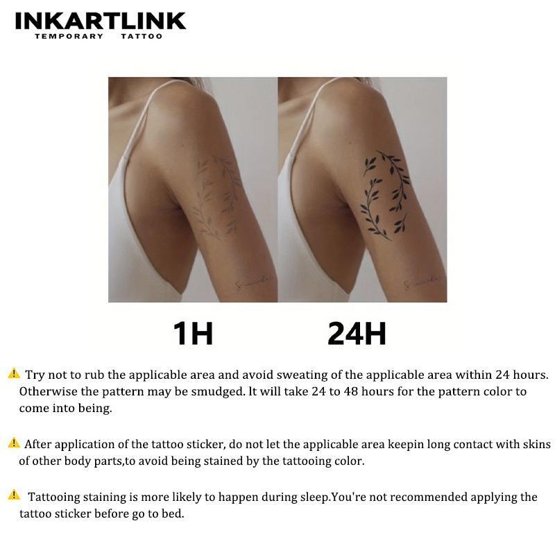 INKARTLINK Tattoo Tech, 2 Sheets Semi-Permanent Temporary Tattoos,Lotus Flower , Adult Art Design,Lasts 1-2 Weeks, Waterproof, Realistic Look, No Adhesive, No Reflection,For Man And Woman,Ideal for Swimming, Party