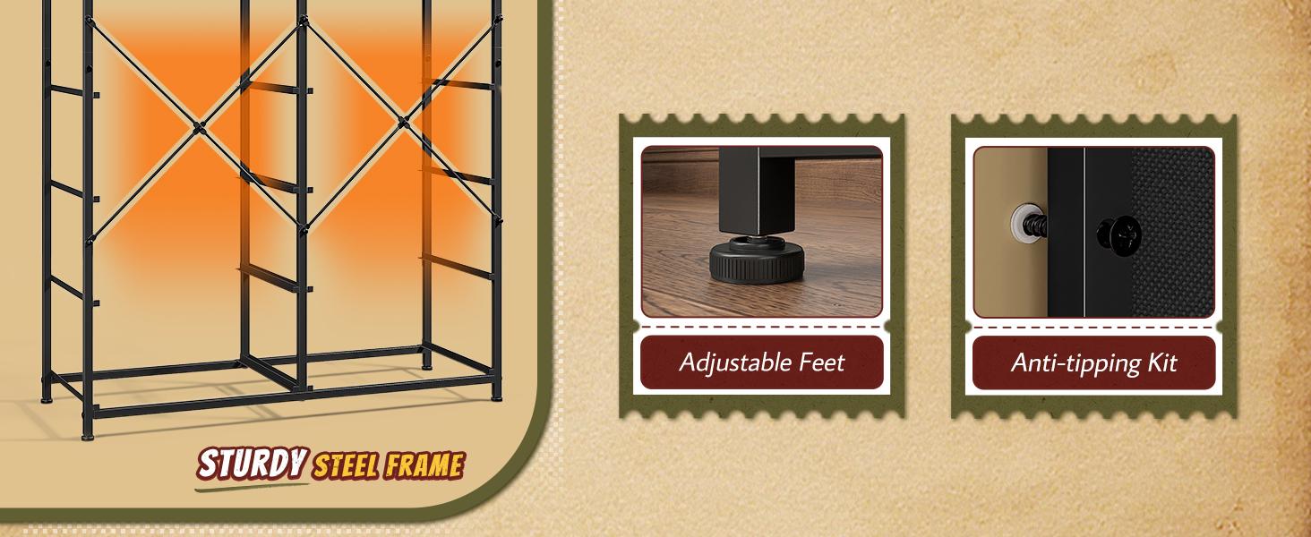 [Home Decor Refresh]RaybeeFurniture Tall Dresser with 12/13/16 Drawers, Large Capacity Storage Organizer with Wood Top & Metal Frame, Fabric Chest Organizer Unit with Fabric Bins, Modern Spacious Storage Tower for Bedroom, Closet, Living Room, Entryway