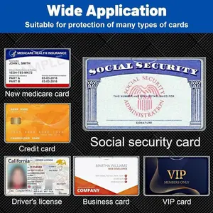 New Medical Insurance Card ID Holder, Social Security Card Protector, 24 Mil Transparent PVC Waterproof Plastic Case, Fits Various Cards
