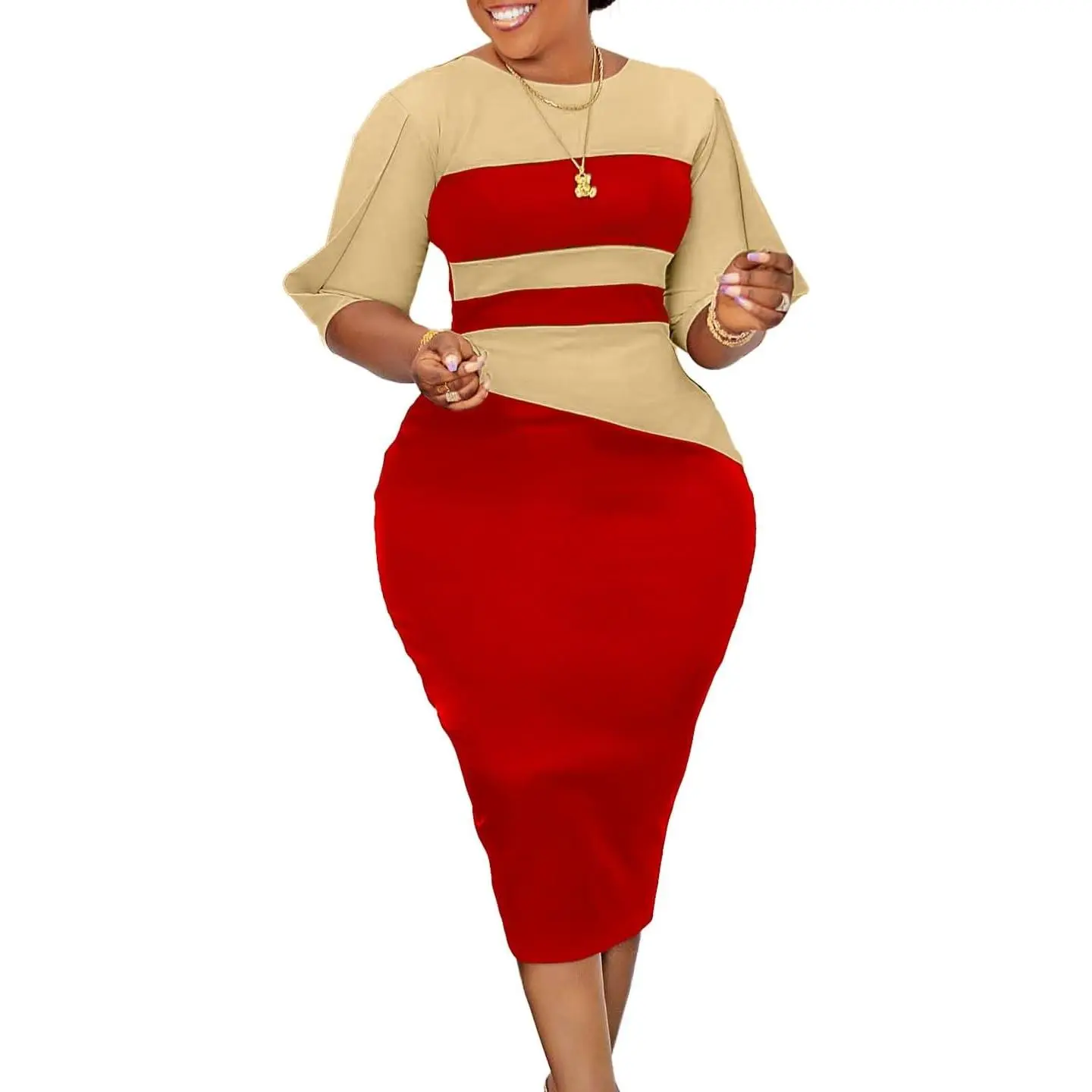 Work Dress for Women Elegance Church Dresses Midi Bodycon Pencil Dress Teacher Office Business and Casual Outfits