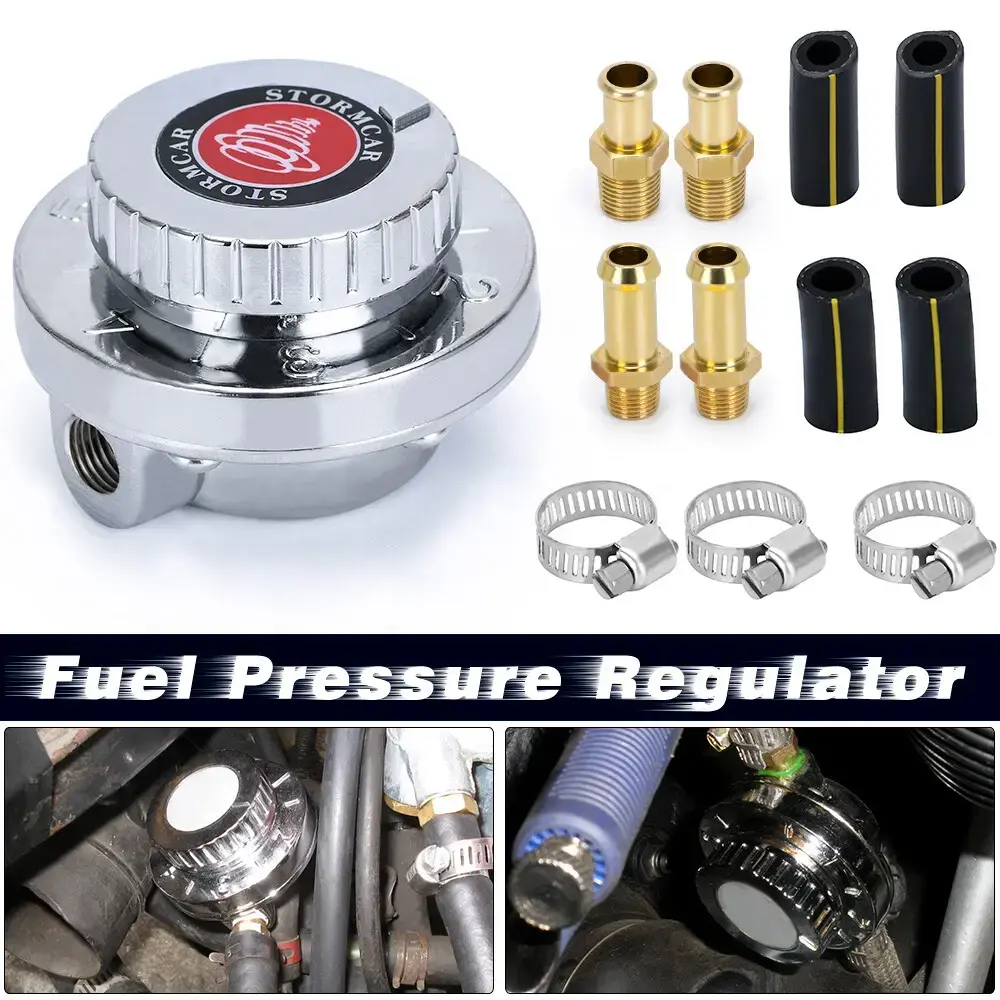Must‑Have Carburetor Mod Part｜1‑6 PSI Fuel Pressure Regulator Kit, Heavy‑Duty Metal Housing, Max 7PSI Input, Easy Install for Carbureted Classic Cars & Trucks