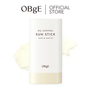 [OBgE Official Shop] Oil Control Stick (0.6oz) - Non-Greasy Cooling Facial Care Long-Lasting Protection Oil Absorption No Clumps Travel Essentials