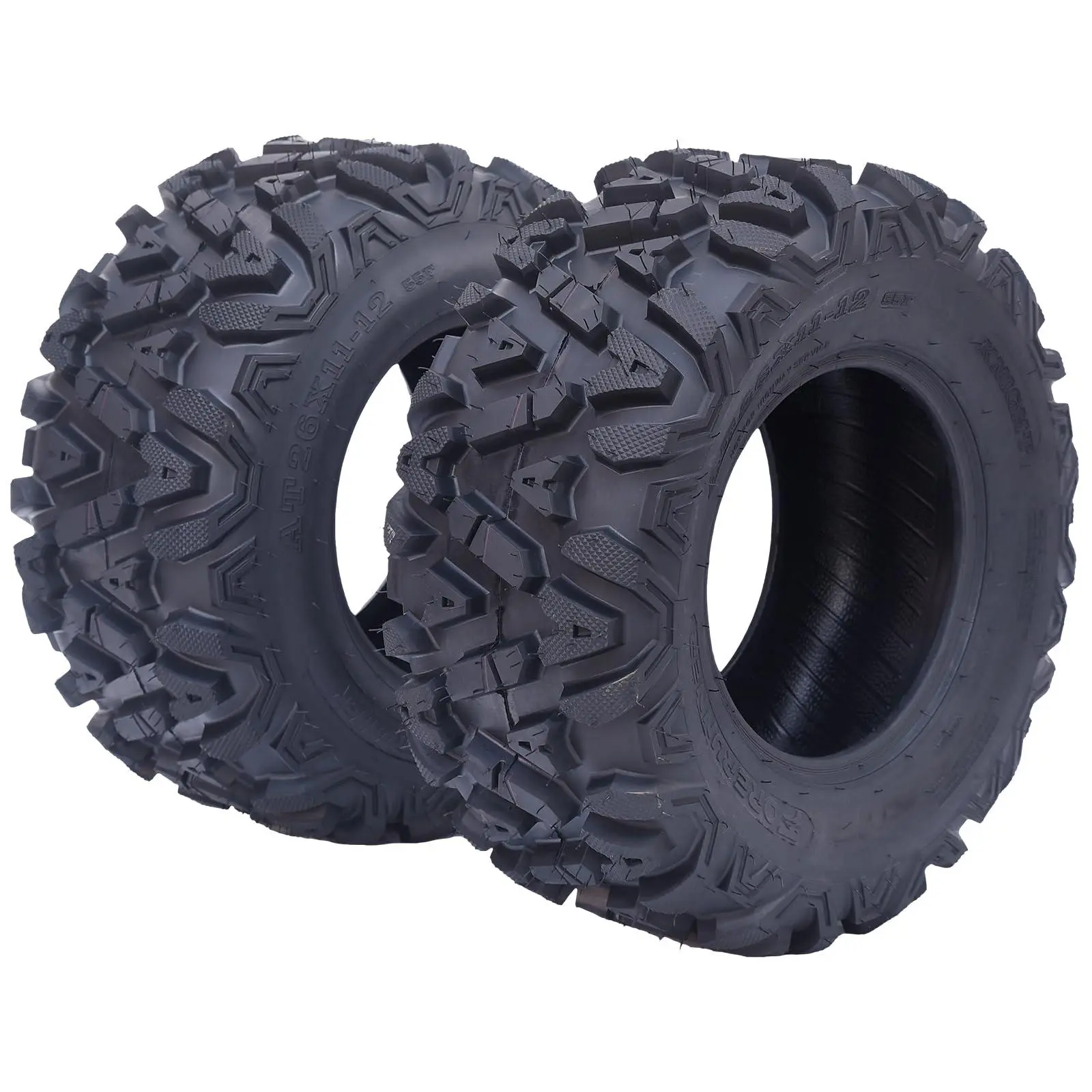 GARVEE 2-Pack ATV/UTV Deep Tread Mud Tires, 26x11-14 Size, 6PR Construction, for Off-Road Mud & Trail Terrain