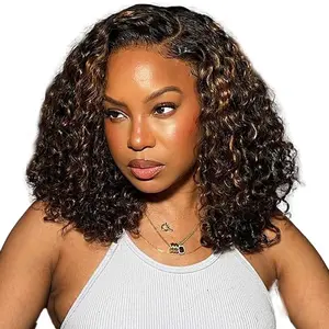v-like 5x5 Glueless HD Lace Front Water Wave Curly Wig for Black Women, 250% High Density 18in Full Volume Lace Closure Hairpiece with Summervibes, Burgundy HD Wig