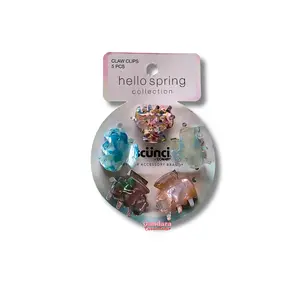 Conair Scunci Hello Spring Collection Hair Claw Clips, 1 Set (5 Pcs) - Beauty & Personal Care Hair Styling Tool