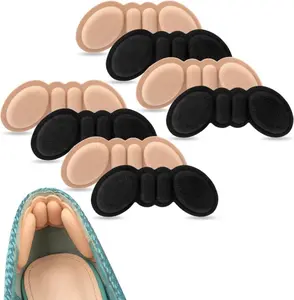 4 Pairs Foam Heel Pads for Shoes, Heel Inserts for Shoes Too Big Heel Cushions Grips for Loose High Heels Protectors Liners