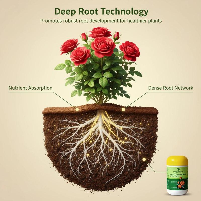 Premium Bone Meal Organic Plant Fertilizer | Natural Slow-Release Phosphorus & Calcium Boost | Strengthens Roots, Enhances Blooming, Improves Fruit Quality, and Promotes Long-Term Soil Health | Ideal for Flowers, Vegetables, Fruit Trees & Potted Plants de