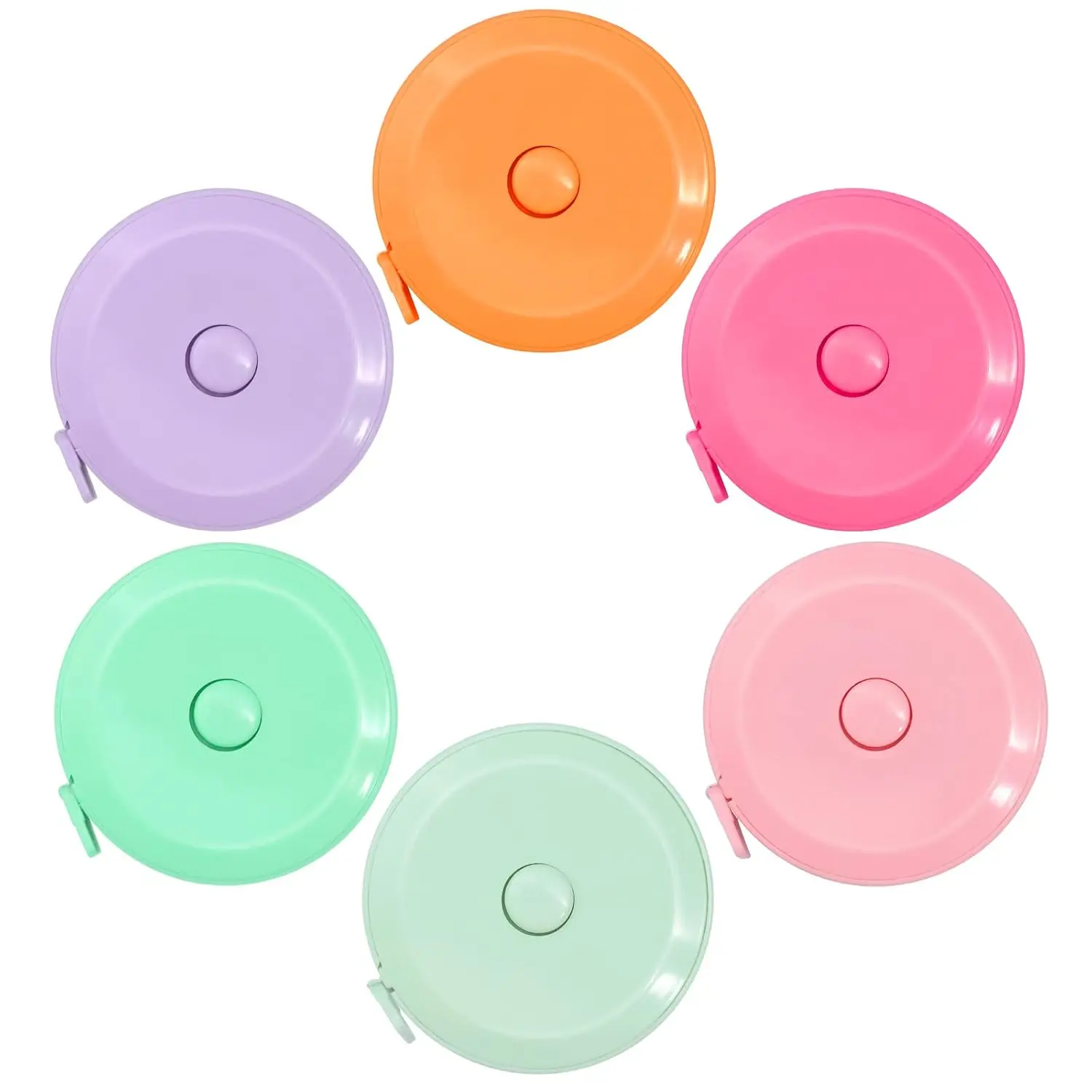 6 Pack Tape Measure Measuring Tape for  Measurements, Retractable Small Mini Soft Sewing Fabric Cloth  Tape Measure  Measuring Tape, 150cm/60inch
